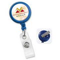MaxLabel Round Custom Badge Reels w Swivel Clip, Translucent